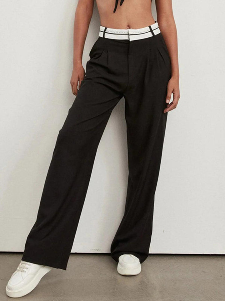 Highway Reverse Waistband Wide Leg Pants